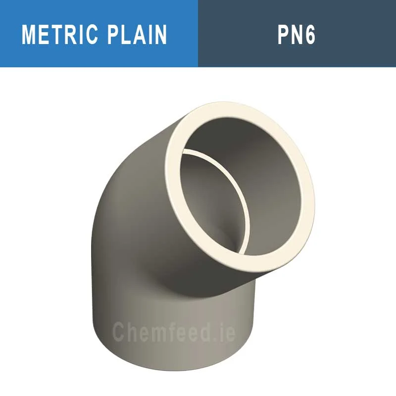 PP Elbow 45° PN6 180mm