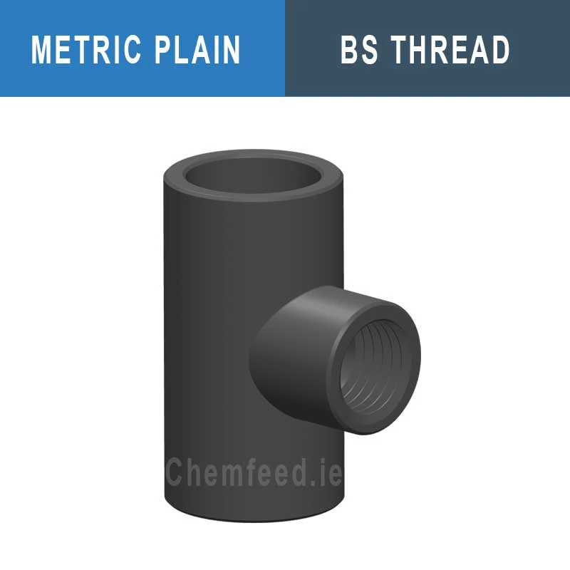 90' REDUCED TEE PVC D.50x1 1/4" MM/THR.
