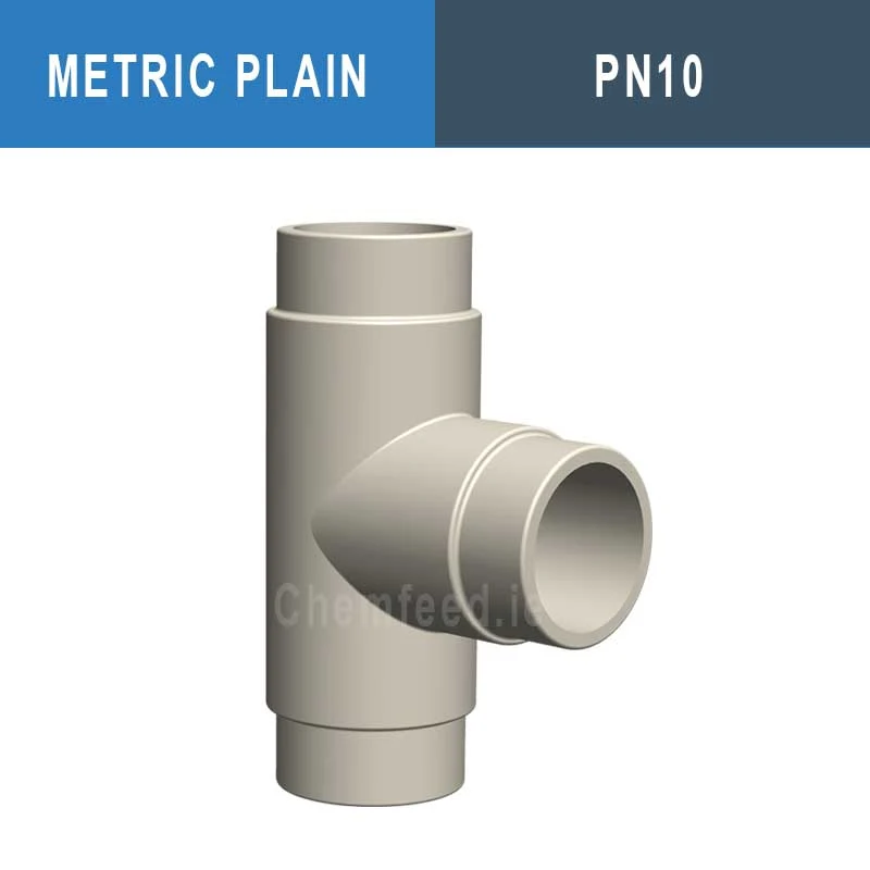 90° TEE SHORT SPIGOT D.160 PP PN10