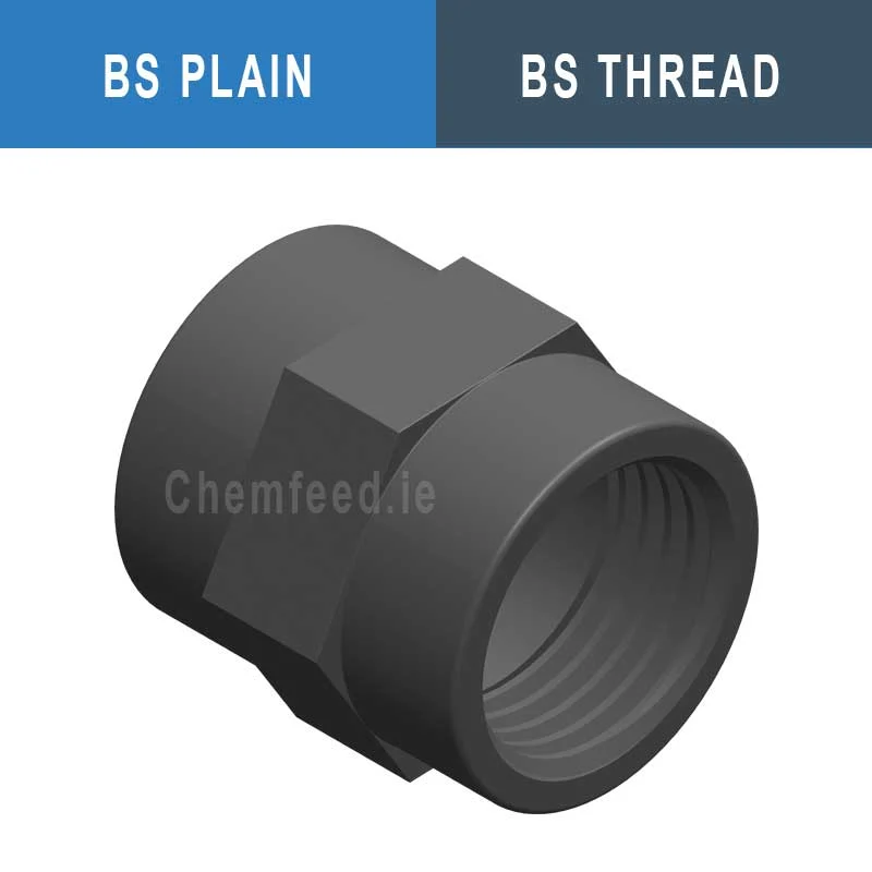DOUBLE SOCKET PVC D.3"x3" BS PLAIN/THR.