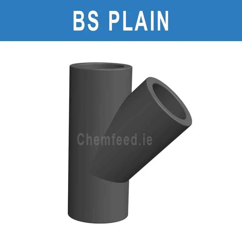 PVC 45' TEE D.1"1/2    BS PLAIN