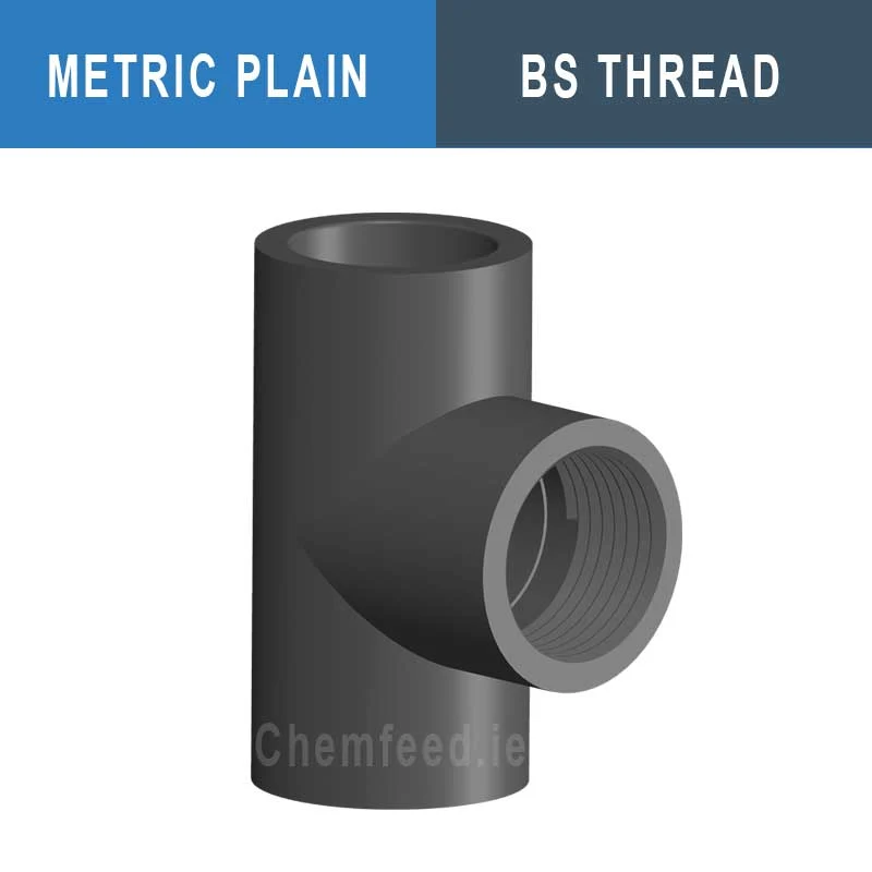 TEE THR. CENTR. OFF-TAKE PVC D.16x3/8"